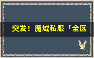 突发！魔域私服「全区黑屏」，GM 称遭黑客攻击，补偿方案曝光